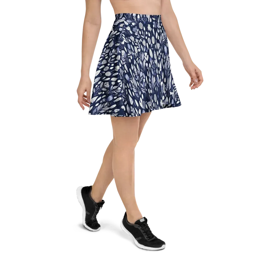 Midnight Herbarium on Skater Skirt — Right