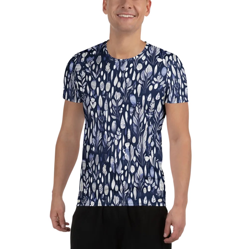 Midnight Herbarium on Men's Athletic T-Shirt — Front
