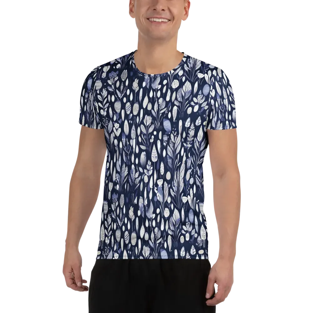 Midnight Herbarium on Men's Athletic T-Shirt — Front