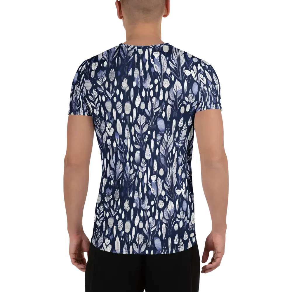 Midnight Herbarium on Men's Athletic T-Shirt — Back