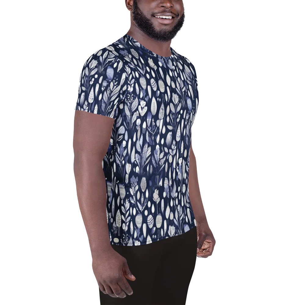 Midnight Herbarium on Men's Athletic T-Shirt — Right
