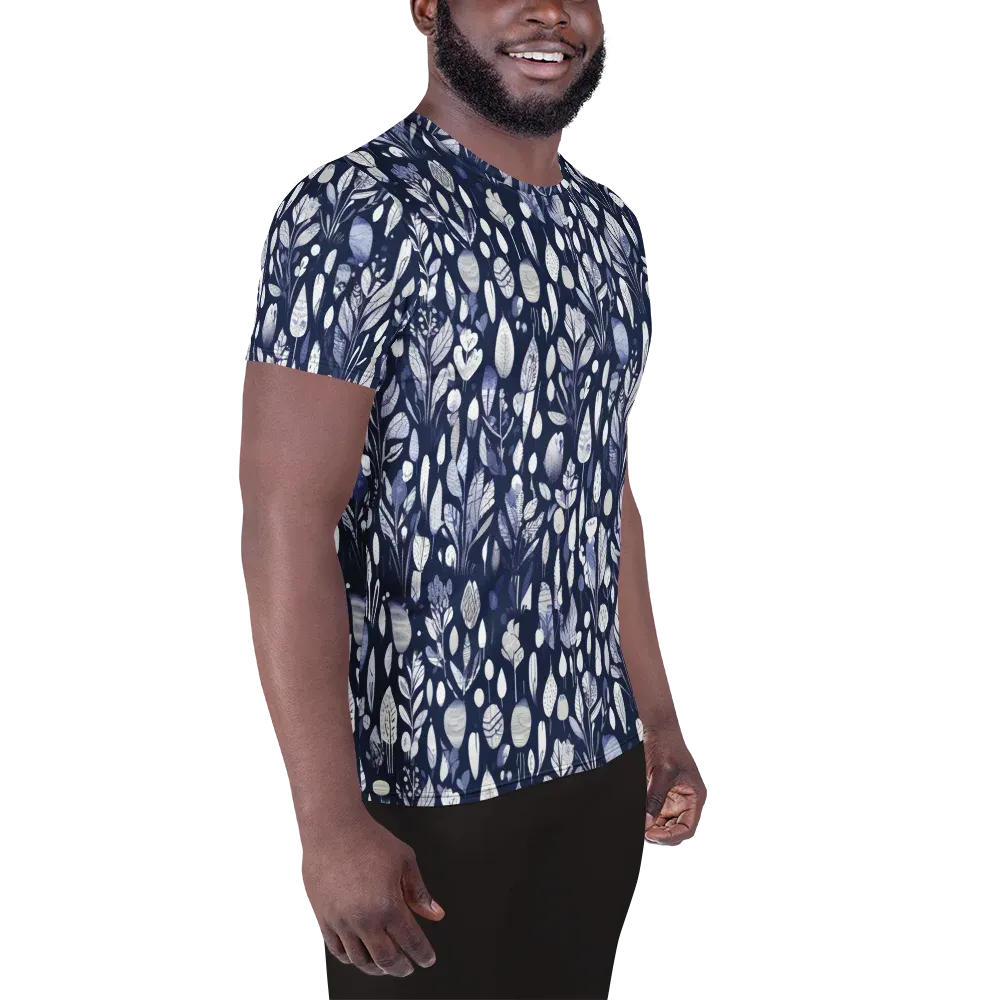 Midnight Herbarium on Men's Athletic T-Shirt — Right