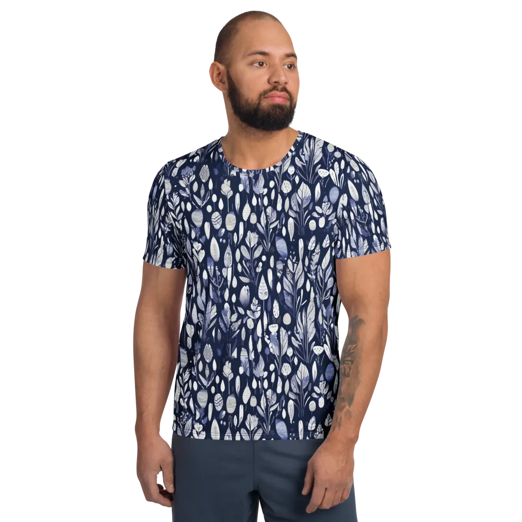 Midnight Herbarium on Men's Athletic T-Shirt — Front