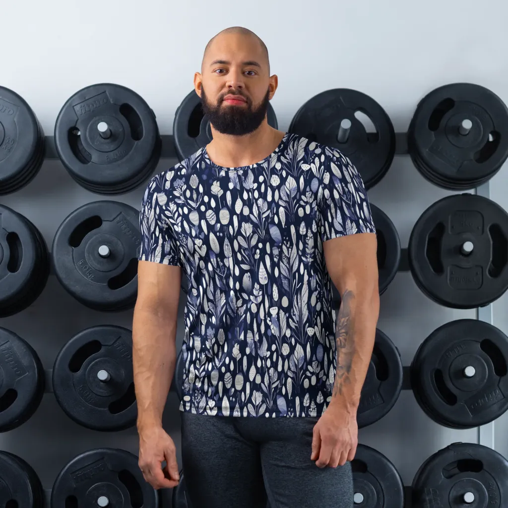 Midnight Herbarium on Men's Athletic T-Shirt — Front