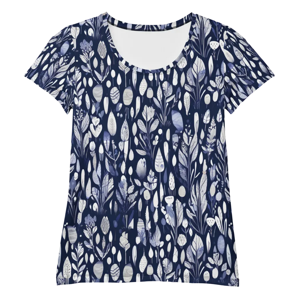 Midnight Herbarium on Women's Athletic T-Shirt — Front