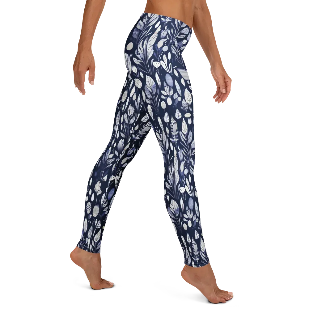 Midnight Herbarium on Leggings — Right