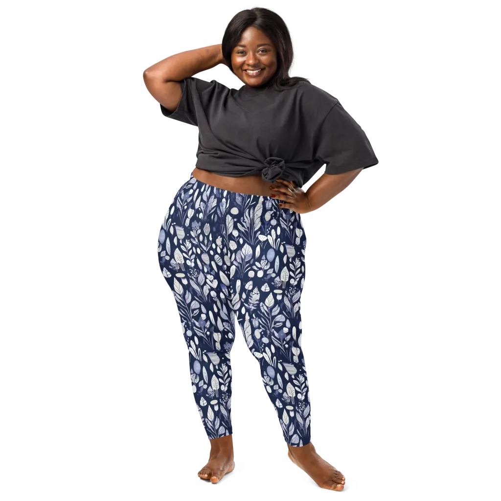 Midnight Herbarium on Leggings — Front
