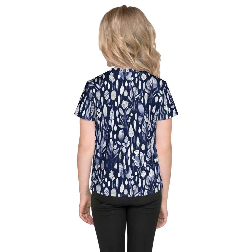 Midnight Herbarium on Kids Crew Neck T-Shirt — Back
