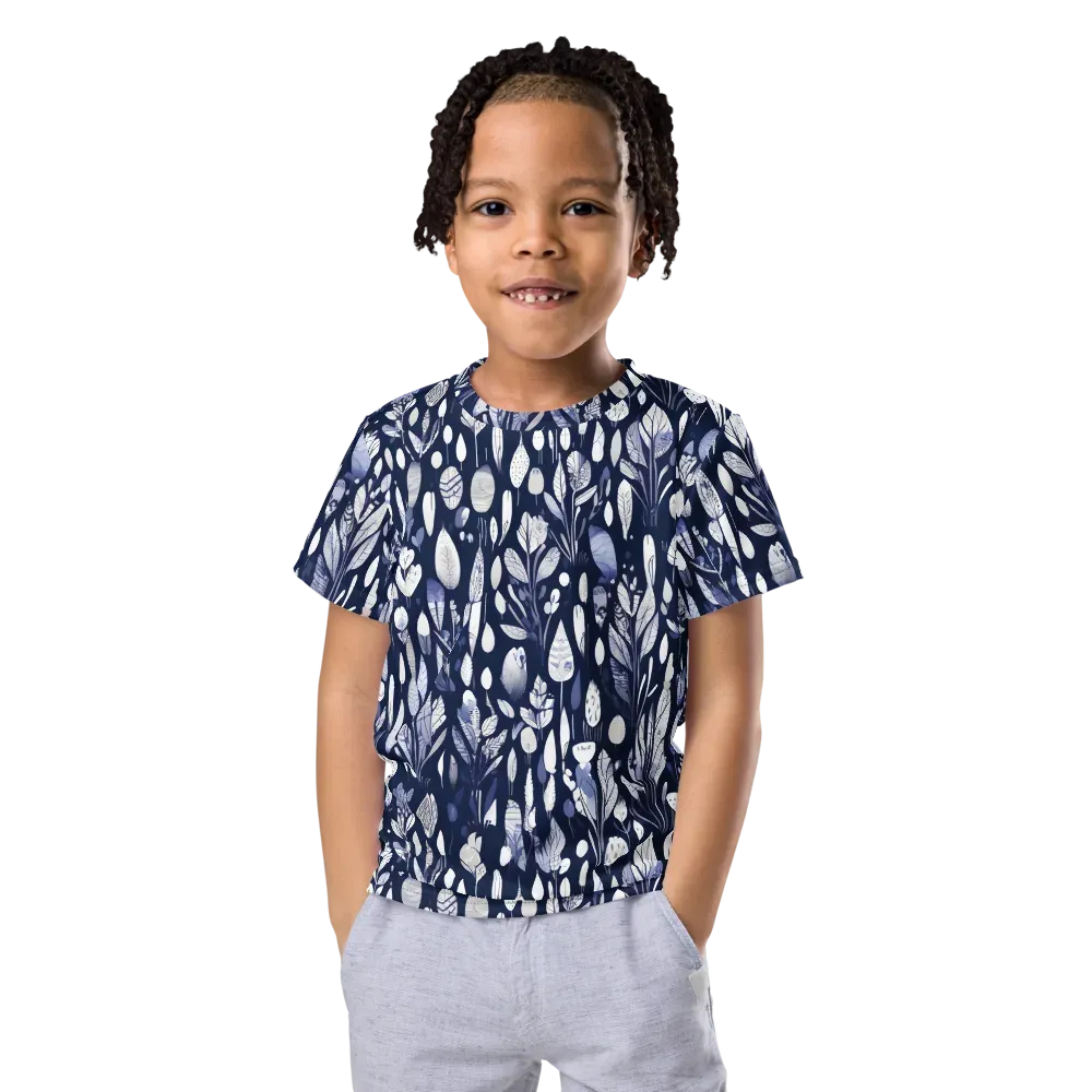 Midnight Herbarium on Kids Crew Neck T-Shirt — Front