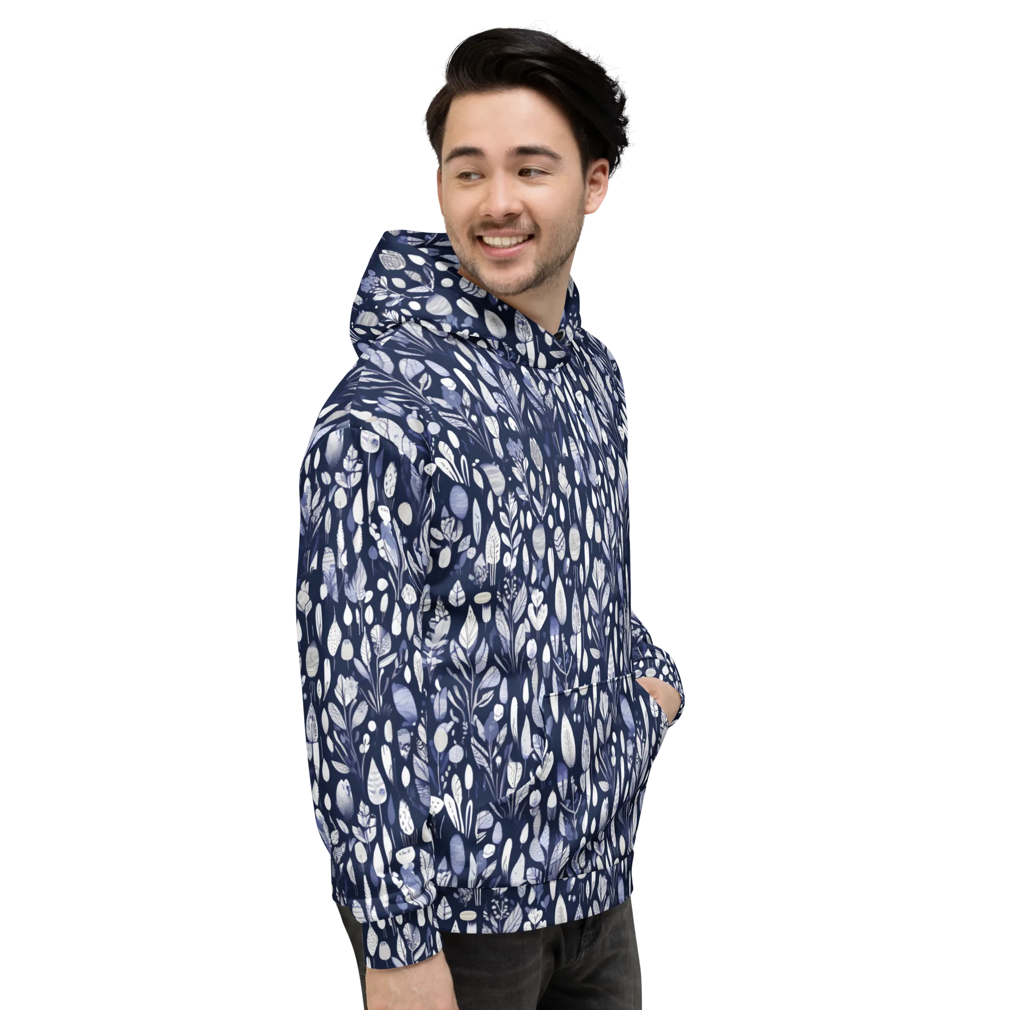 Midnight Herbarium on Hoodie — Right