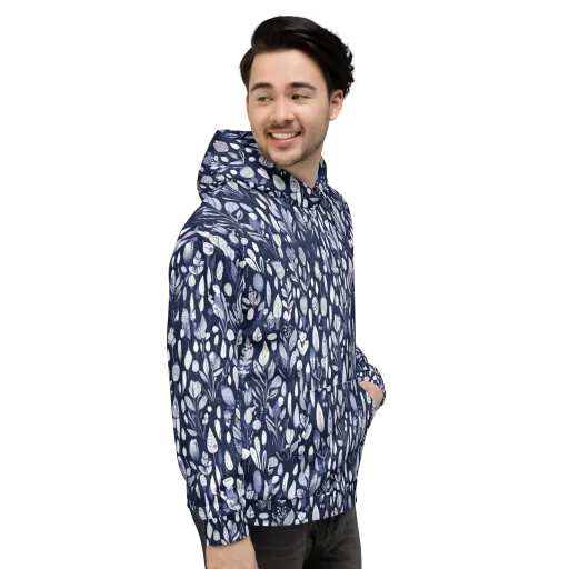 Midnight Herbarium on a Hoodie