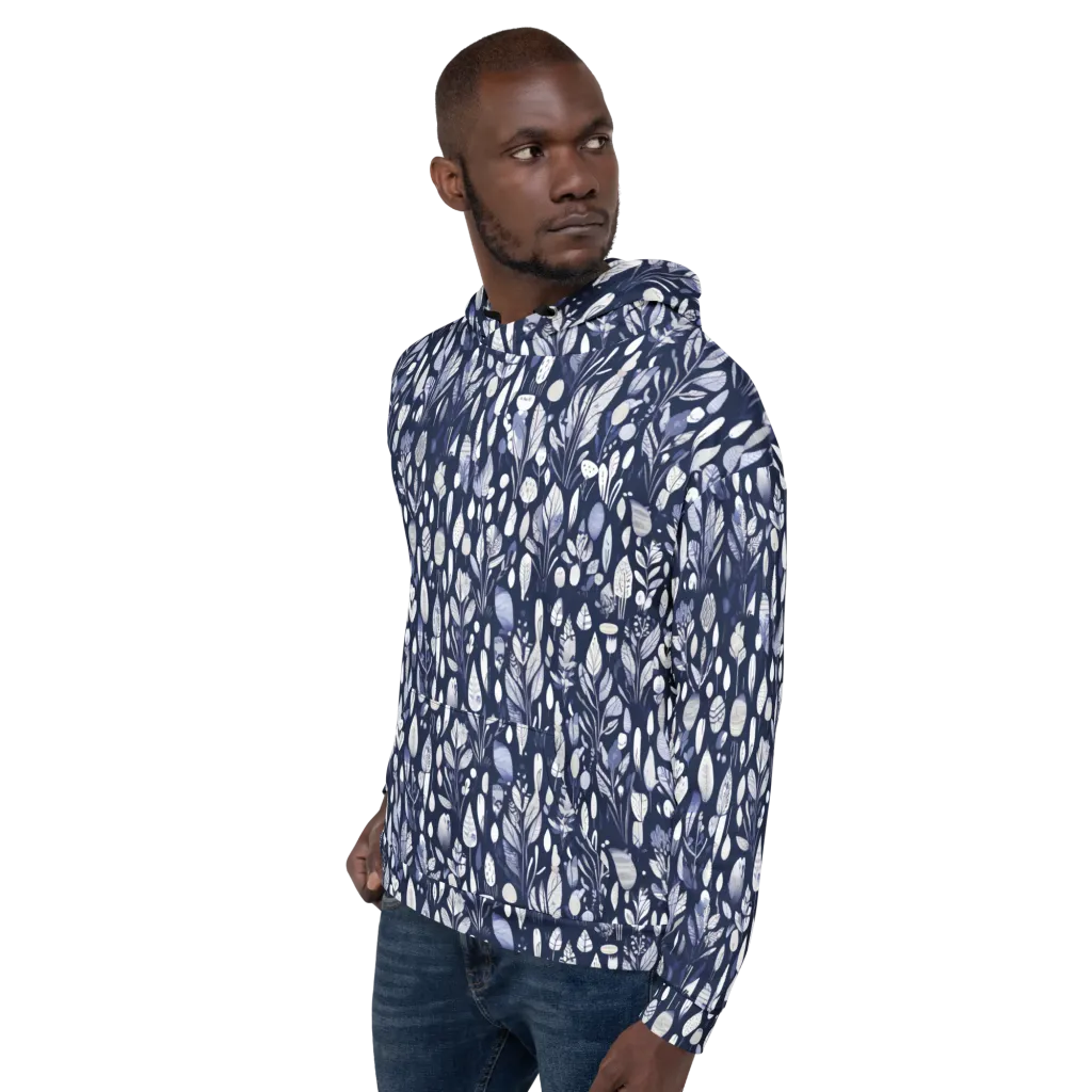 Midnight Herbarium on Hoodie — Left