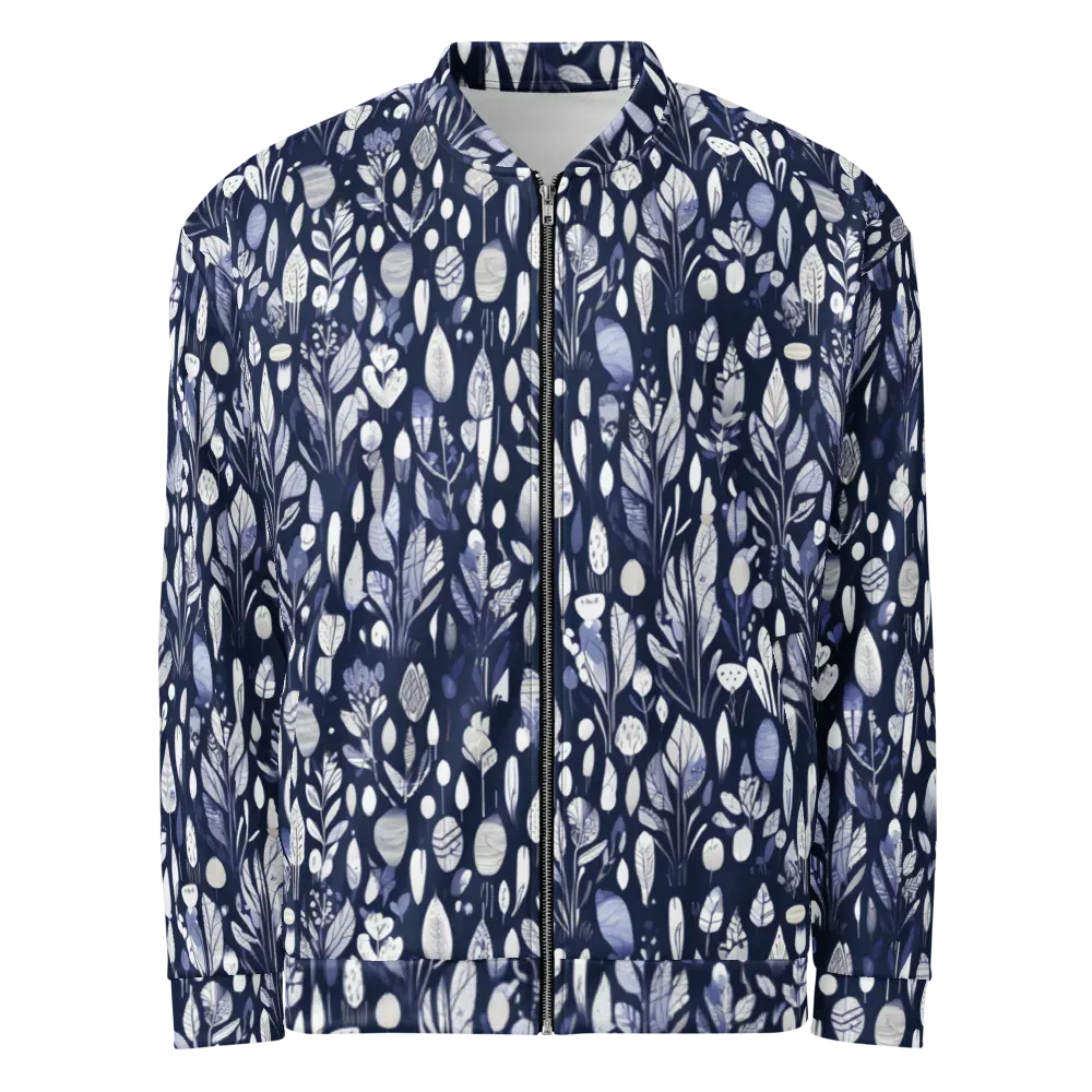 Midnight Herbarium on Bomber Jacket — Front
