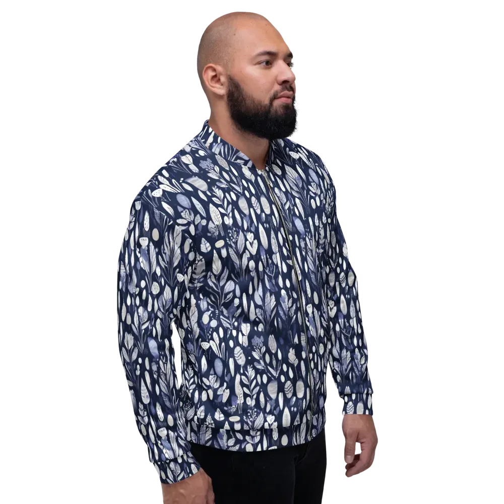 Midnight Herbarium on Bomber Jacket — Right