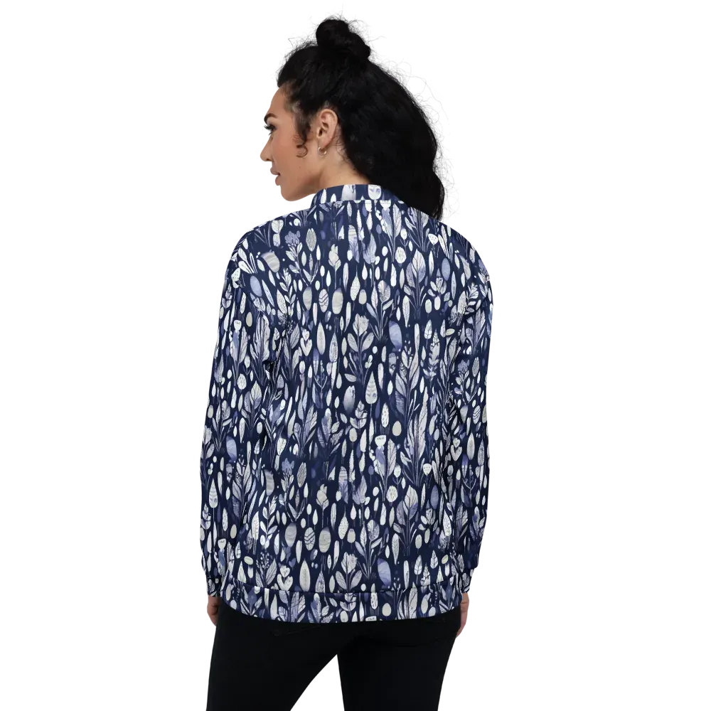 Midnight Herbarium on Bomber Jacket — Back