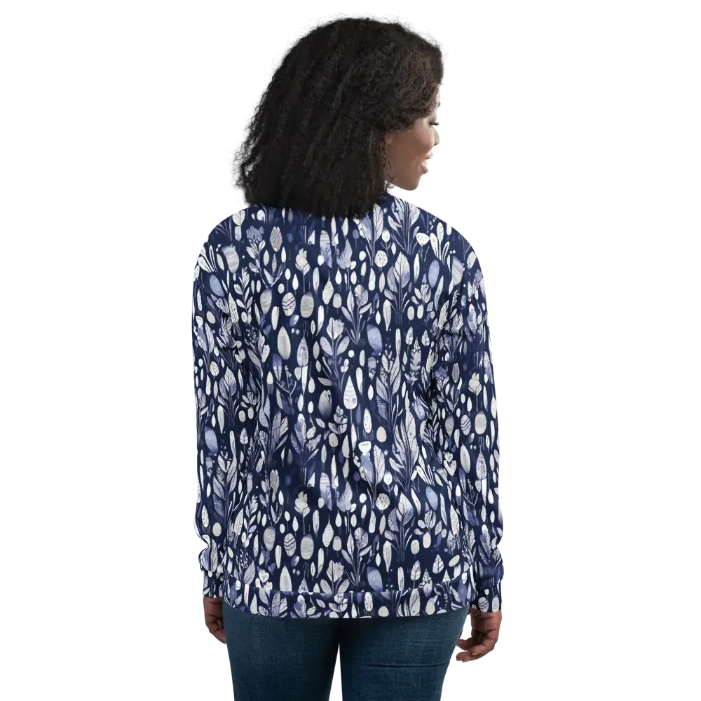 Midnight Herbarium on Bomber Jacket — Back
