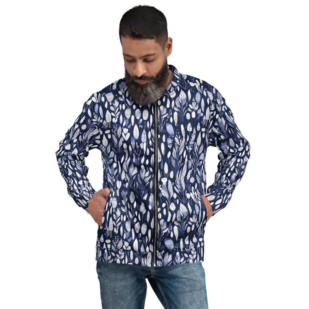 Midnight Herbarium on Bomber Jacket — Front