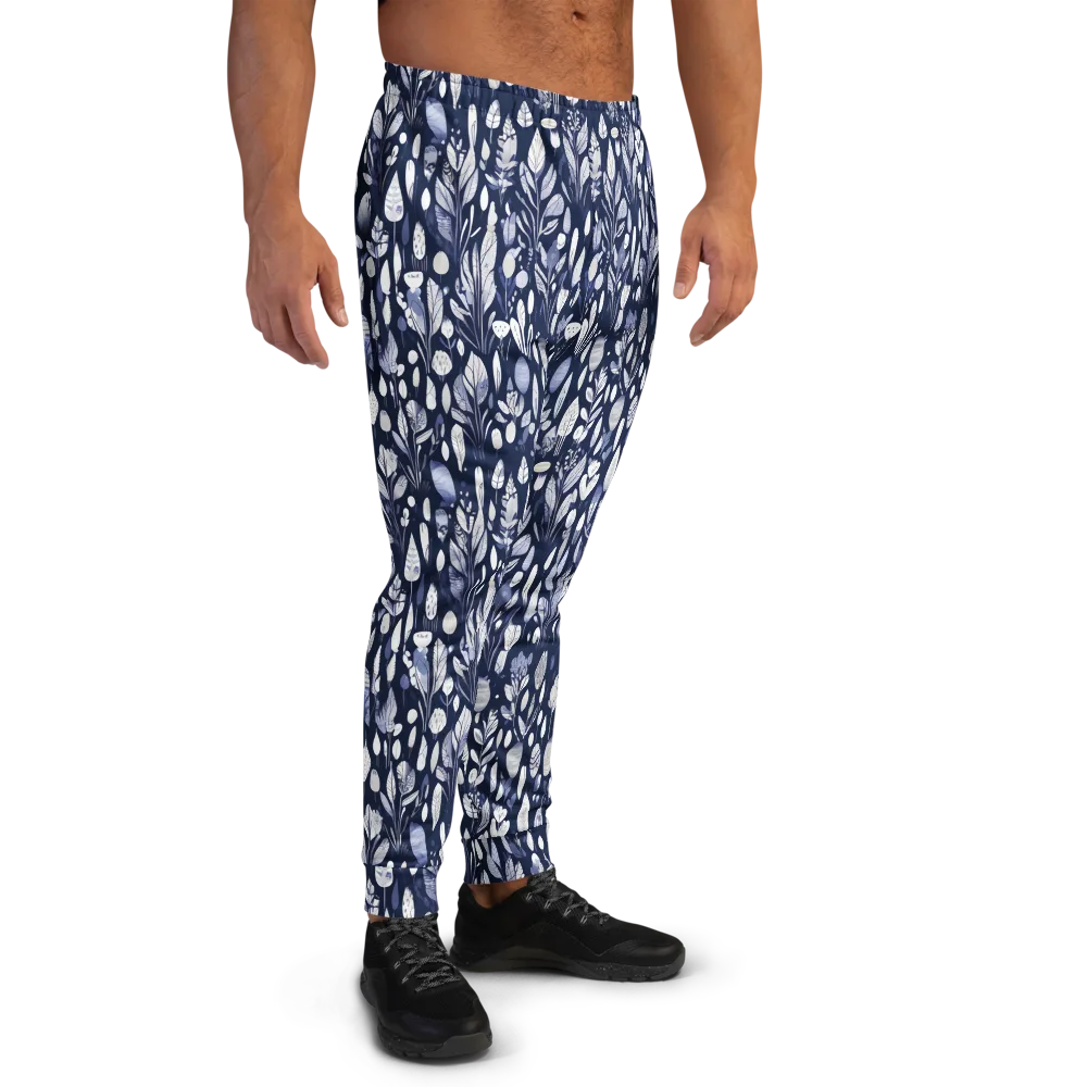 Midnight Herbarium on Men's Joggers — Right