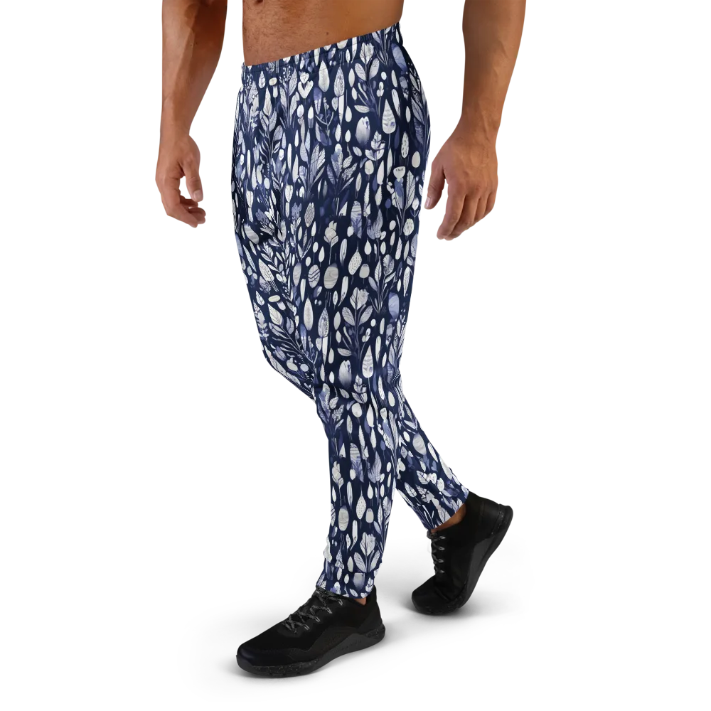 Midnight Herbarium on Men's Joggers — Left