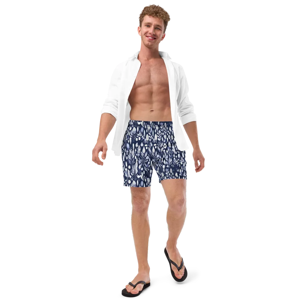 Midnight Herbarium on Swim Trunks — Front