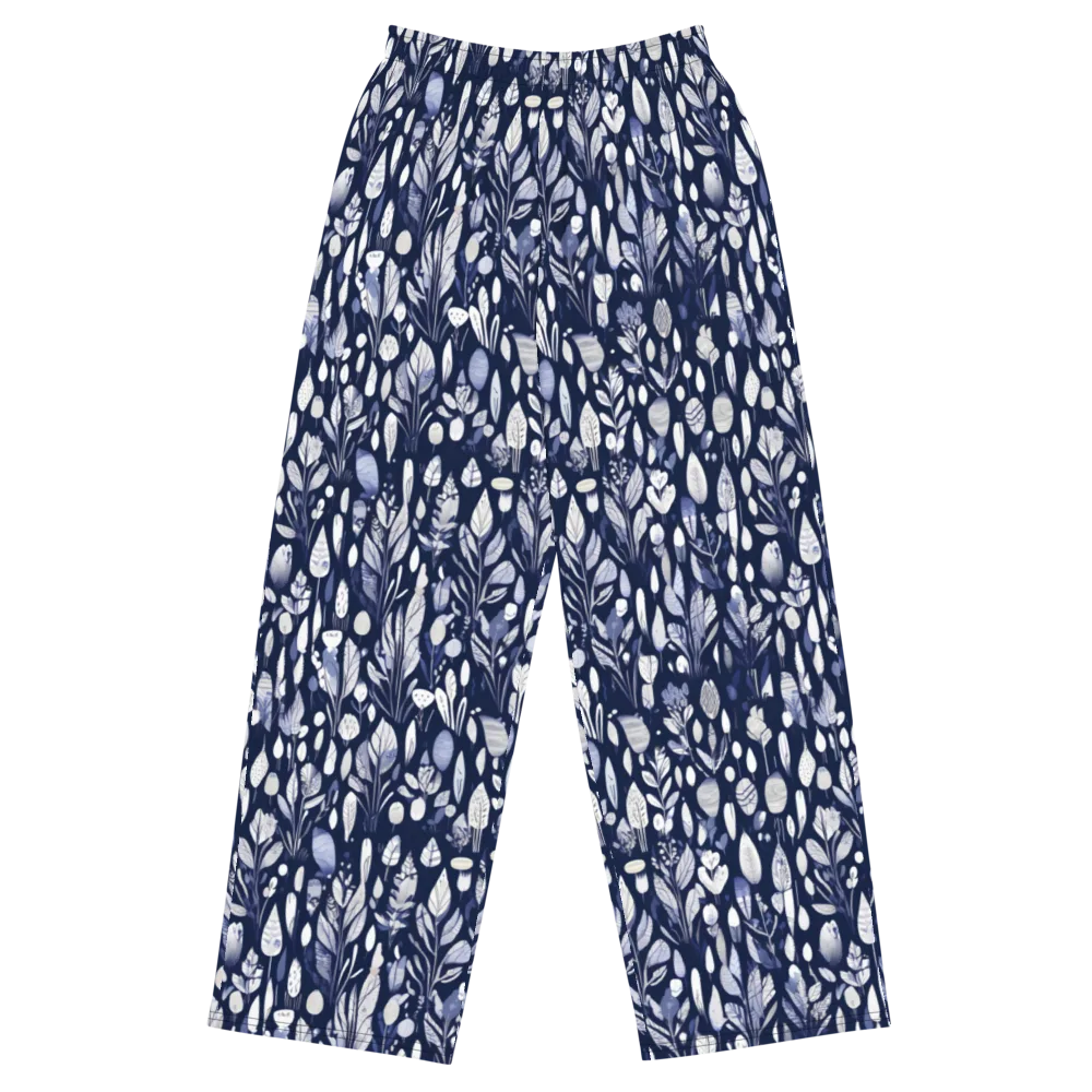 Midnight Herbarium on Wide-Leg Pants — Front