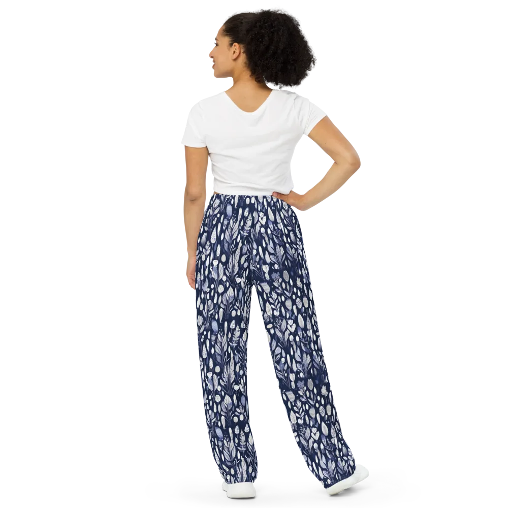 Midnight Herbarium on Wide-Leg Pants — Back