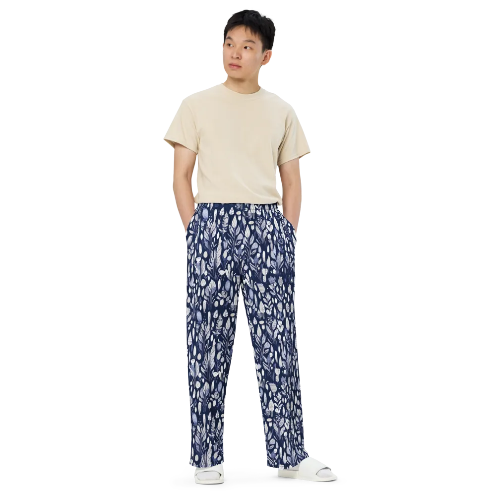 Midnight Herbarium on Wide-Leg Pants — Front