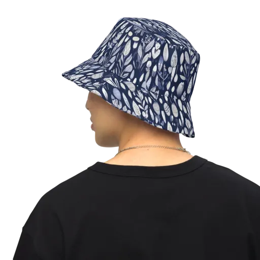 Midnight Herbarium on a Reversible Bucket Hat