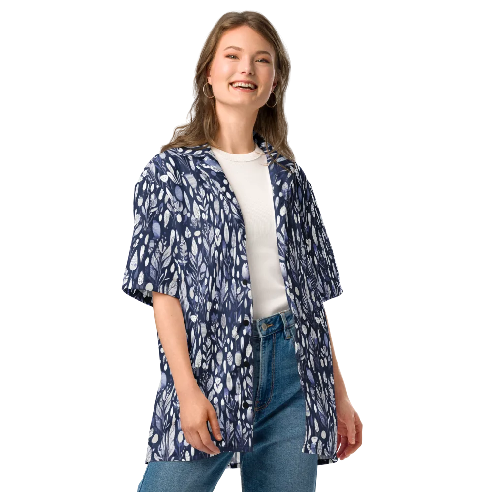Midnight Herbarium on Button Shirt — Front