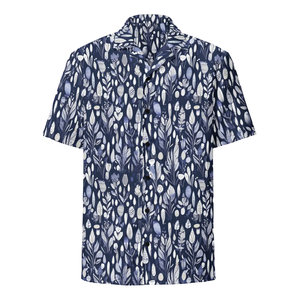Midnight Herbarium on Button Shirt — Front