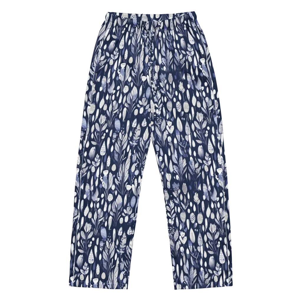 Midnight Herbarium on Women's Pajama Pants — Front