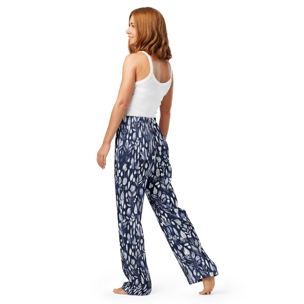 Midnight Herbarium on Women's Pajama Pants — Back
