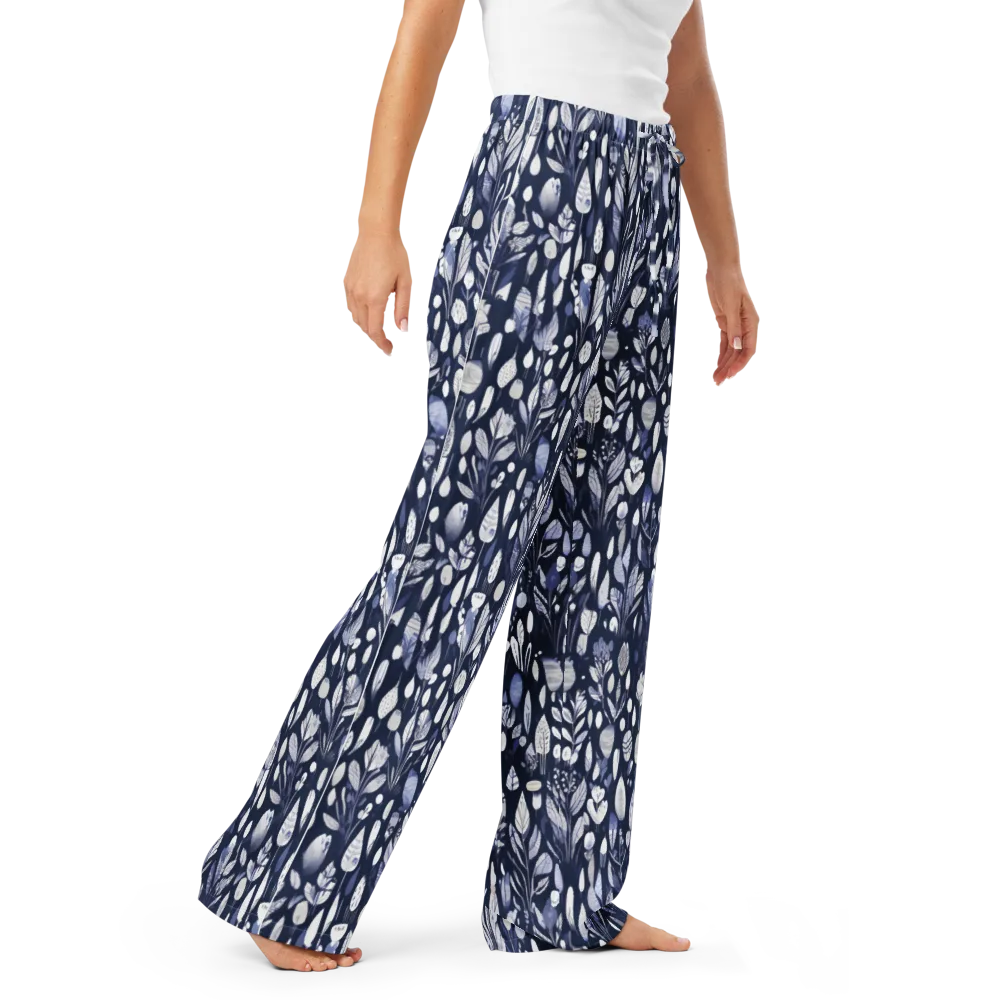 Midnight Herbarium on Women's Pajama Pants — Right Front