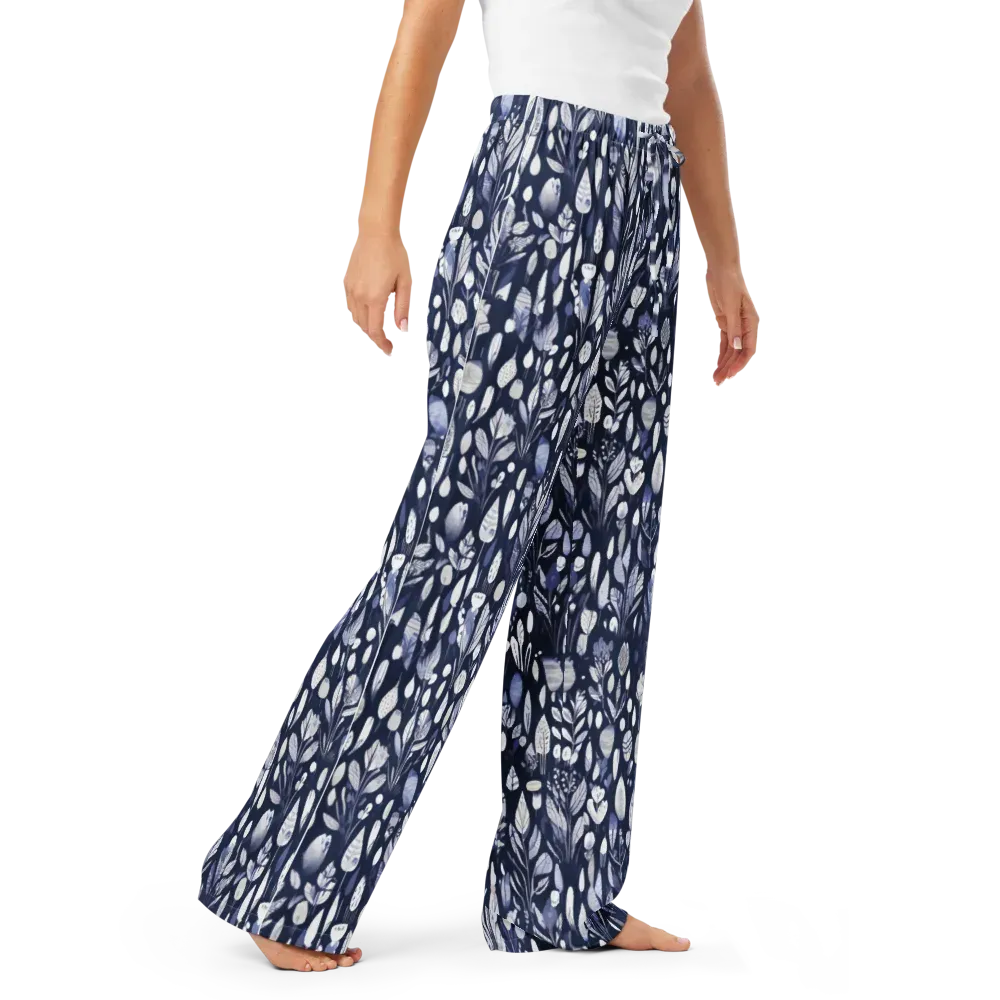 Midnight Herbarium on Women's Pajama Pants — Right Front