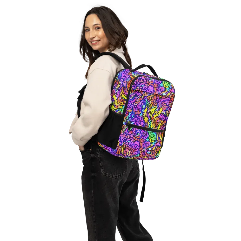 Technicolor Tangle on Utility Backpack — Back