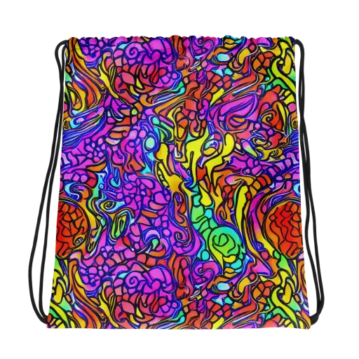 Technicolor Tangle on a Drawstring Bag