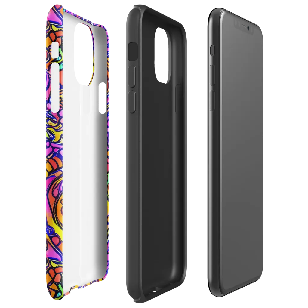 Technicolor Tangle on Tough Case for iPhone® — Right