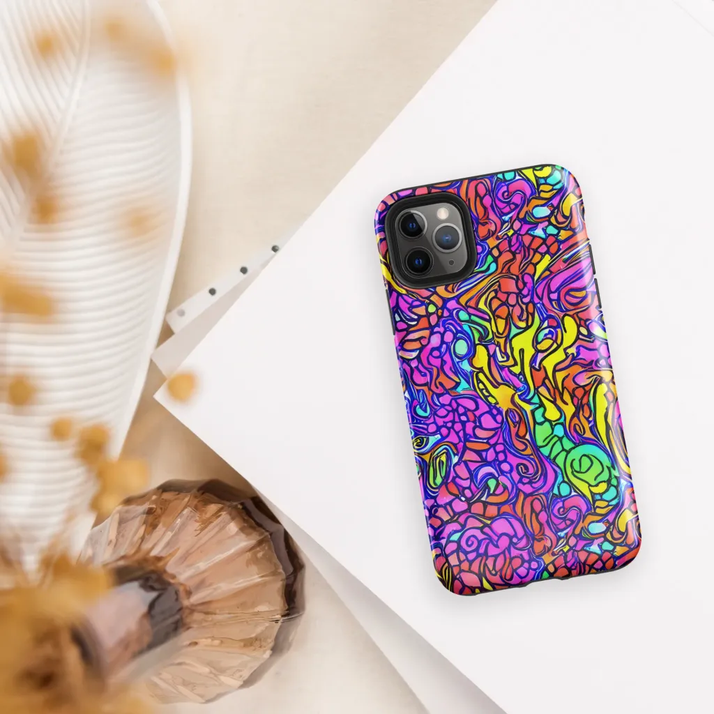 Technicolor Tangle on Tough Case for iPhone® — Front
