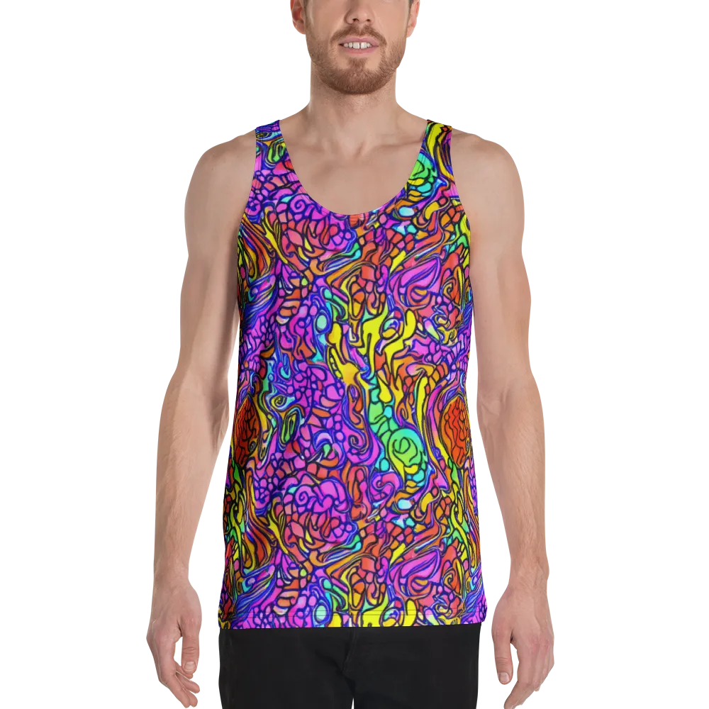 Technicolor Tangle on Men's Tank Top — Front
