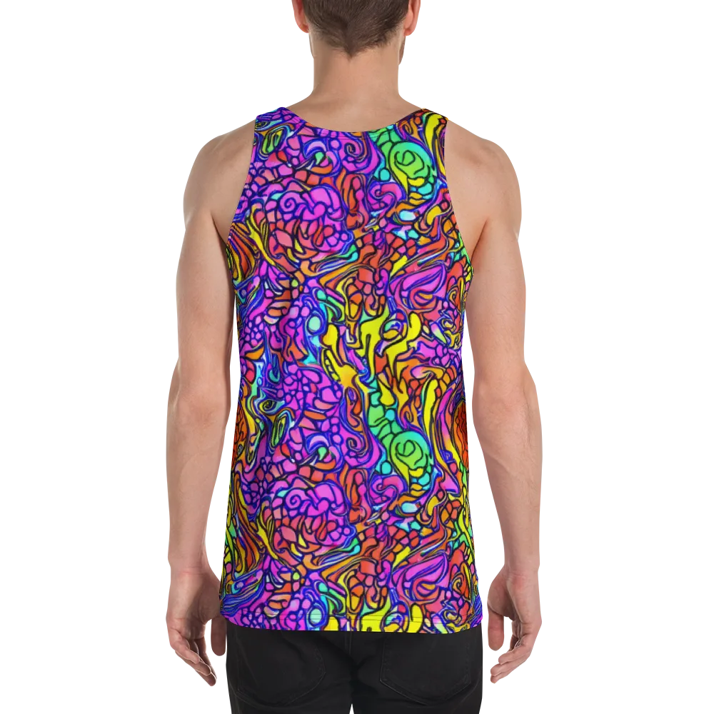 Technicolor Tangle on Men's Tank Top — Back