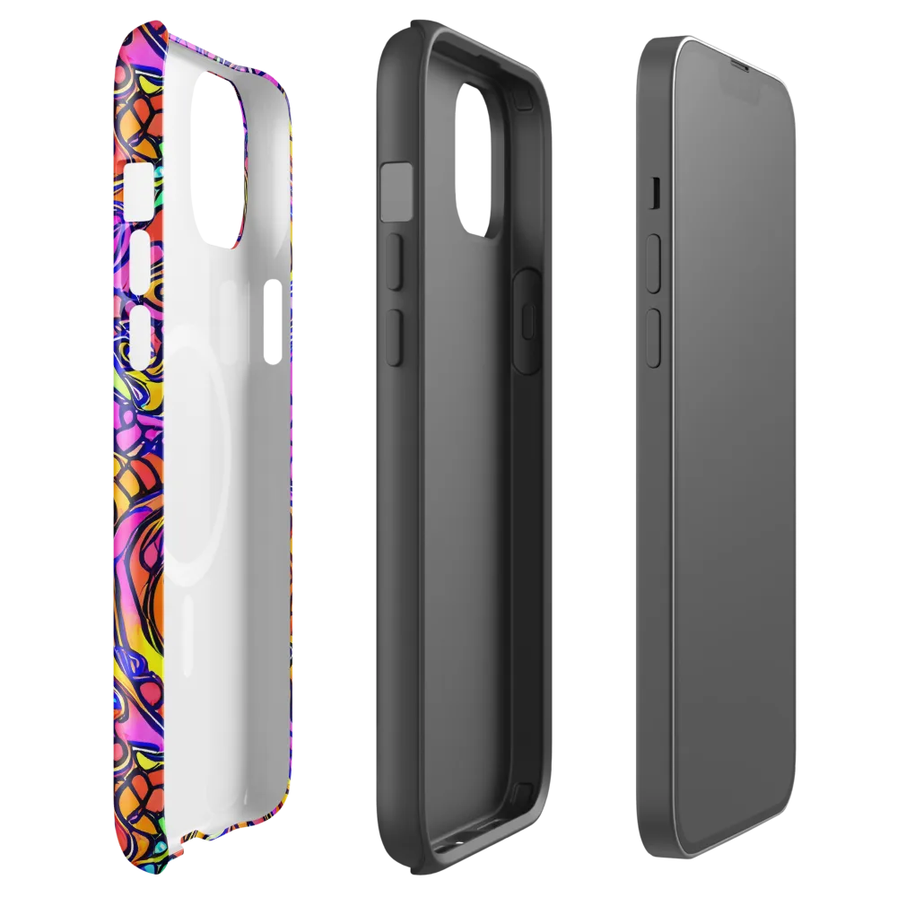 Technicolor Tangle on MagSafe Tough Case for iPhone® — Front