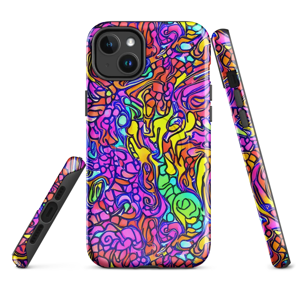 Technicolor Tangle on MagSafe Tough Case for iPhone® — Front