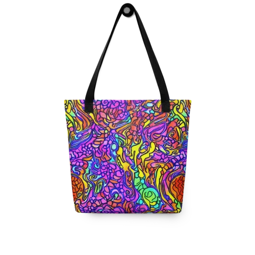 Technicolor Tangle on a Tote Bag