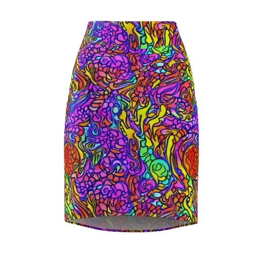 Technicolor Tangle on a Pencil Skirt