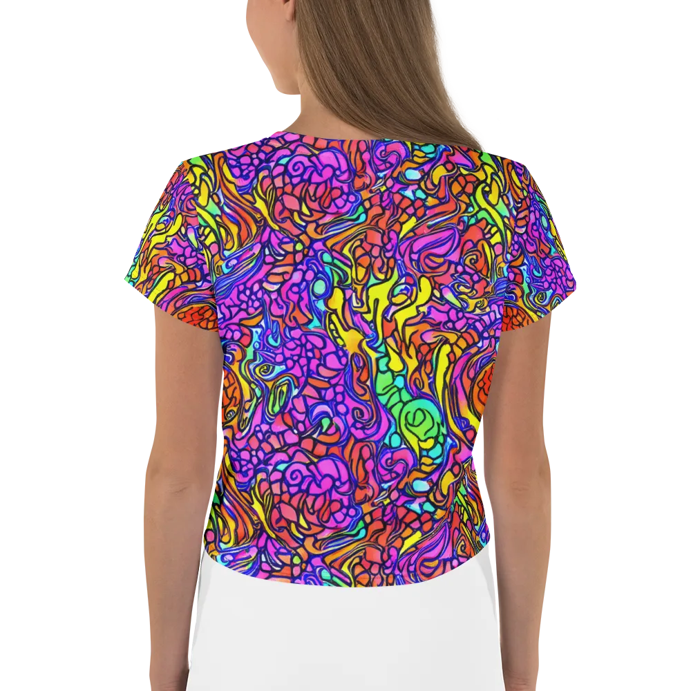 Technicolor Tangle on Crop Tee — Back