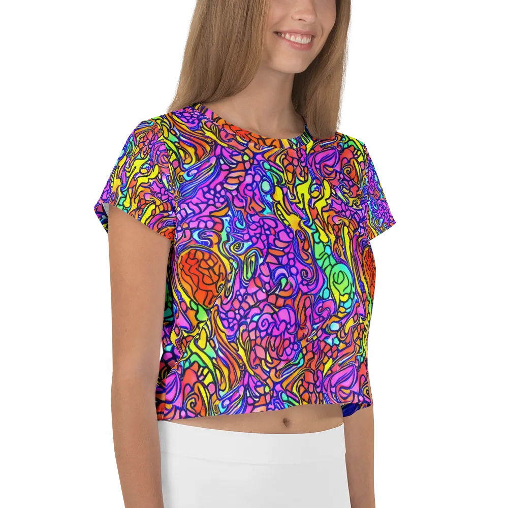 Technicolor Tangle on Crop Tee — Right