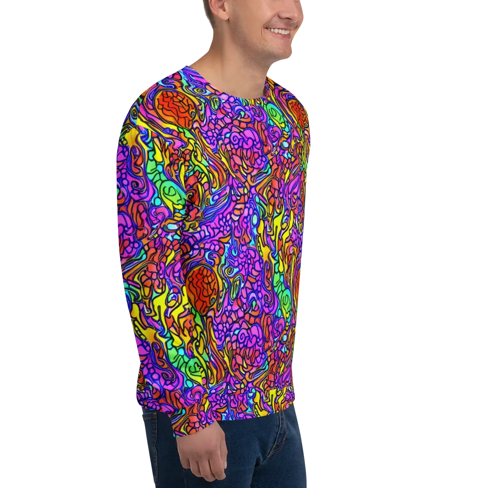 Technicolor Tangle on Sweatshirt — Right Front