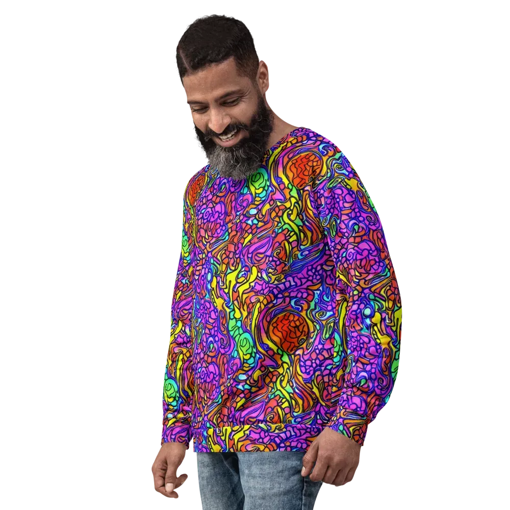 Technicolor Tangle on Sweatshirt — Left Front