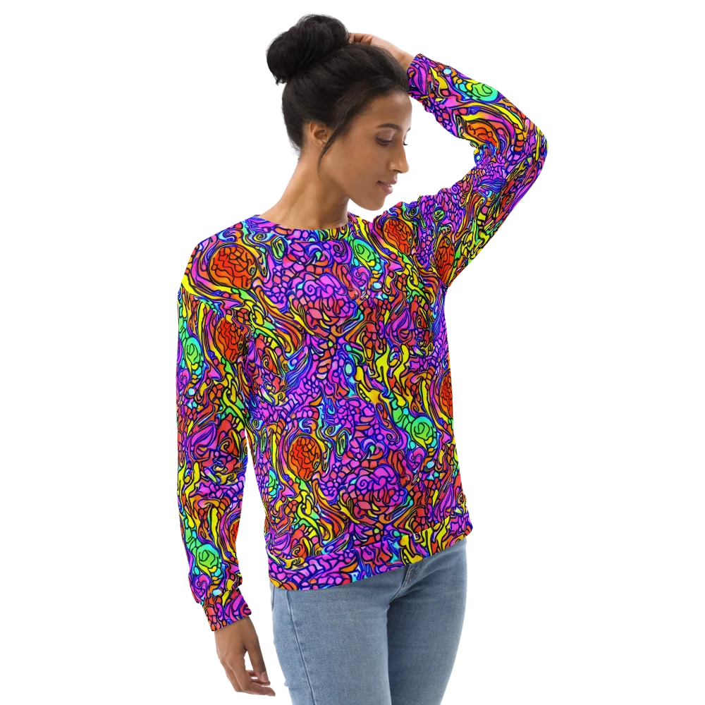Technicolor Tangle on Sweatshirt — Right Front