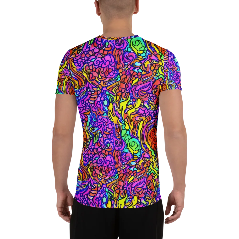 Technicolor Tangle on Men's Athletic T-Shirt — Back